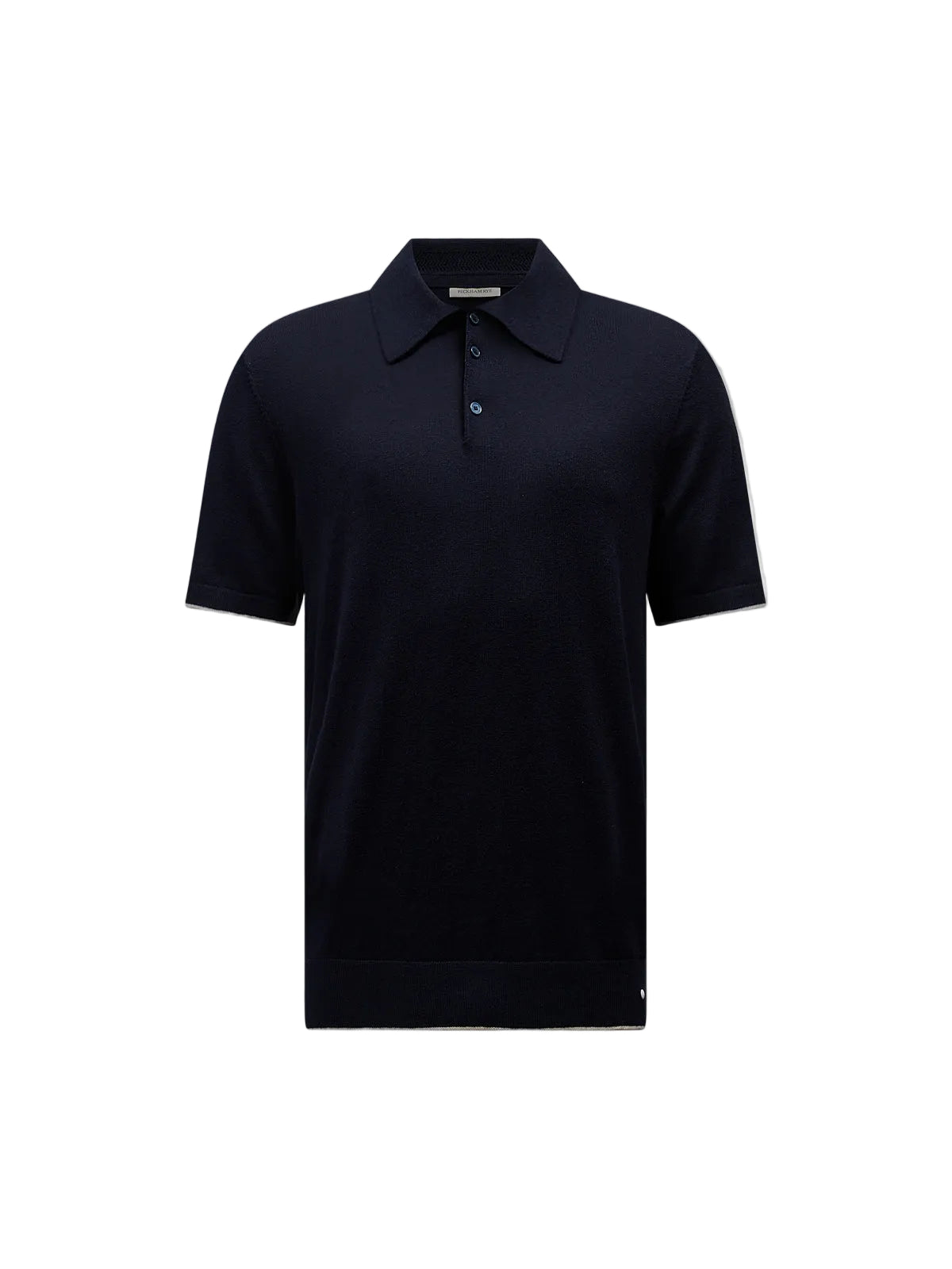 Peckham Rye Knit Dark Sapphire Navy Polo Shirt